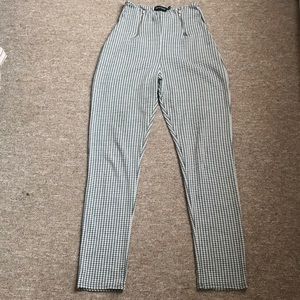 Black Dogtooth skinny trousers